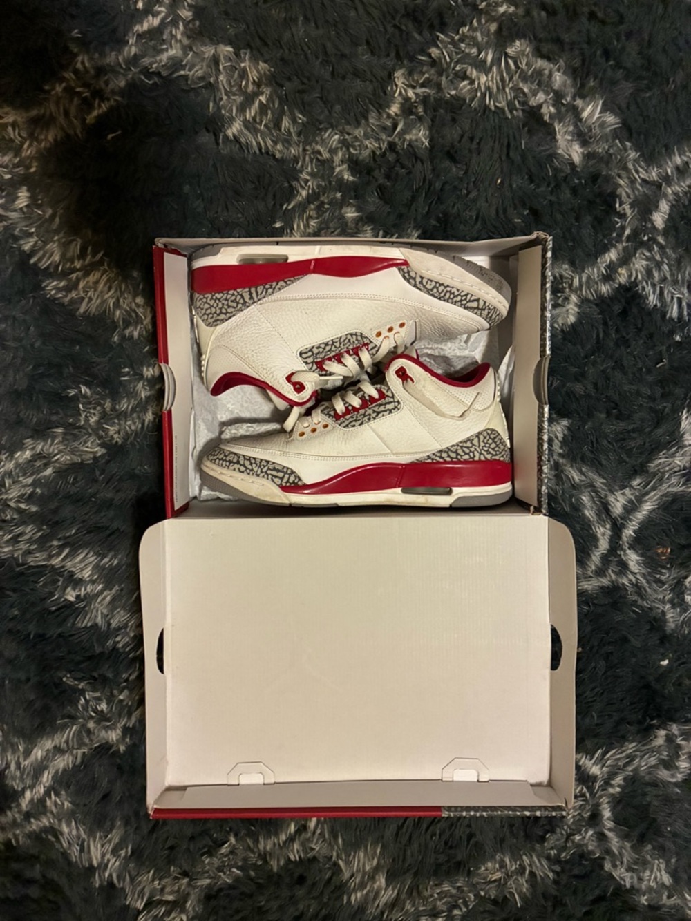Jordan Retro Sneakers (cardinal)in White and Red with Elephant Print